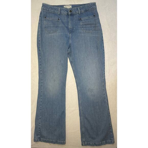 Fat Face UK Light Wash Woman's Jeans Fit Flare Size 16L - Picture 7 of 7